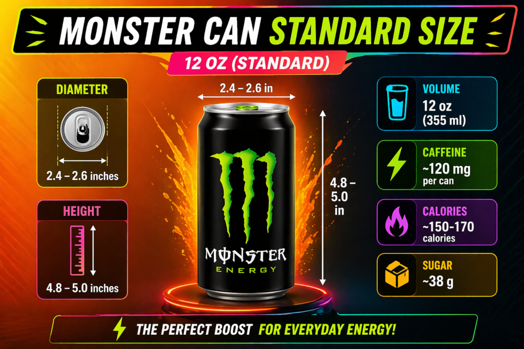 Standard Monster Can Size